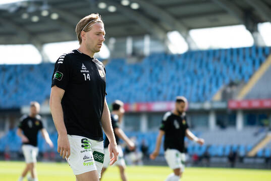 GAIS August Wängberg innan fotbollsmatchen i Allsvenskan