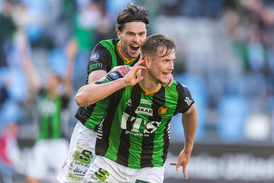GAIS Alexander Ahl Holmström jublar