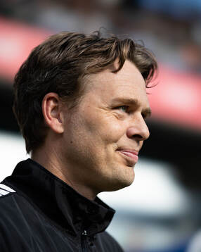 GAIS tränare Fredrik Holmberg  fotbollsmatchen i