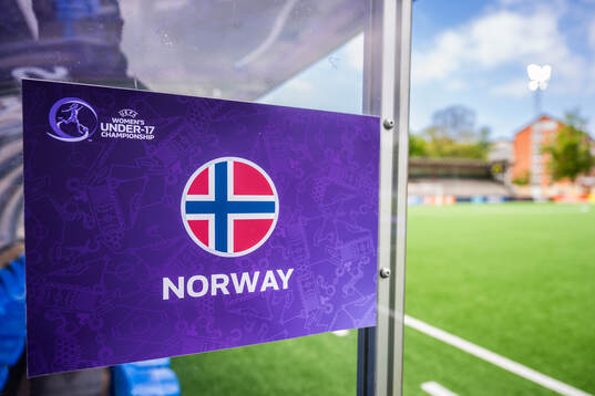 General view of a sign of team Norway