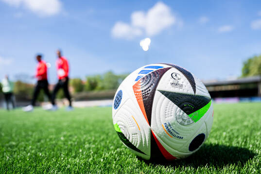 Official match ball at the pitch