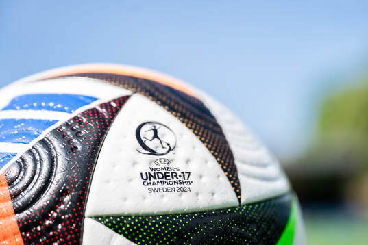 Official match ball at the pitch