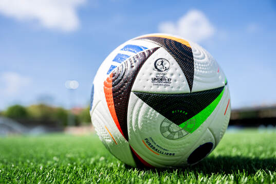 Official match ball at the pitch