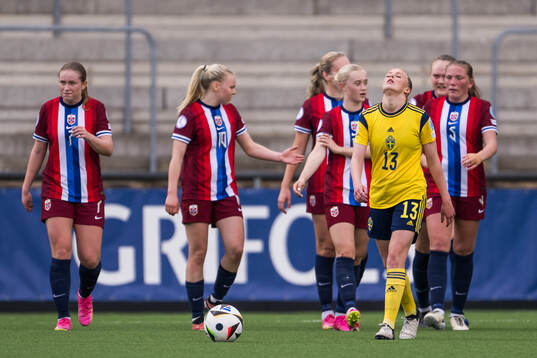 Ella Lundin of Sweden looks dejected