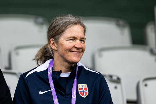 Hege Riise in the stands