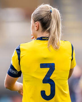 Alice Broman of Sweden with the captain's armband