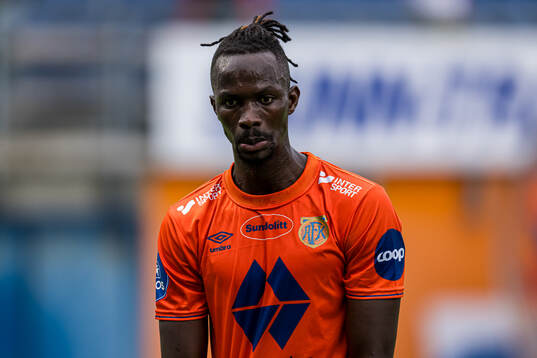 Amidou Diop of Aalesund looks dejected