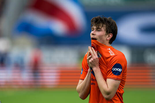 Nikolai Hopland of Aalesund looks dejected