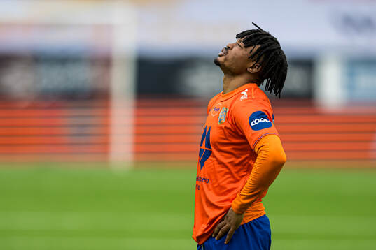 Isaac Atanga of Aalesund looks dejected