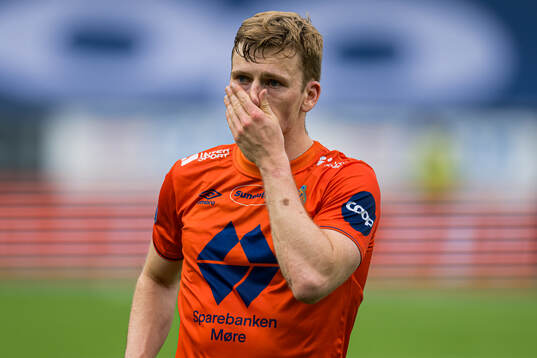 Håkon Hammer of Aalesund looks dejected