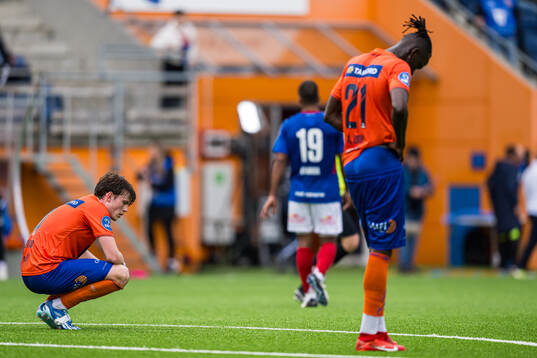 Nikolai Hopland of Aalesund looks dejected