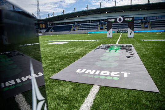 Unibets logotyp på Gavlevallen