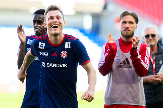 Sandvikens IFs Daniel Söderberg jublar