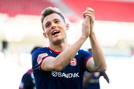 Sandvikens IFs Daniel Söderberg jublar