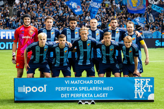 Djurgårdens startelva i lagbild