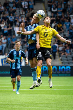 Djurgårdens Lucas Bergvall och Elfsborgs Andri Fannar