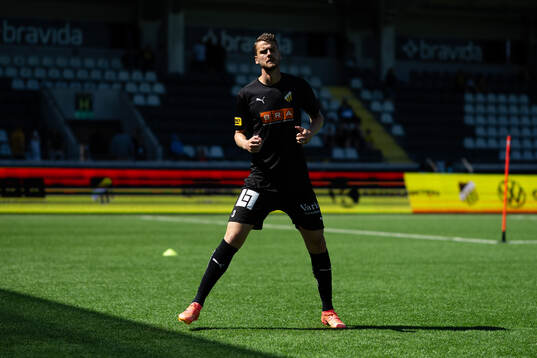 Häckens Johan Hammar innan fotbollsmatchen i Allsvenskan