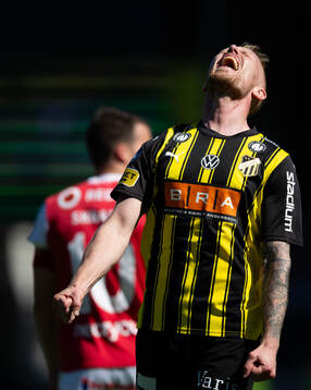 Häckens Mikkel Rygaard Jensen jublar