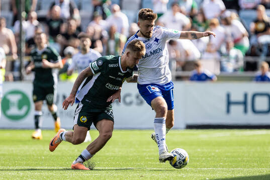 Hammarbys Fredrik Hammar och IFK Norrköpings Tim Prica