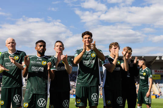 Hammarbys Marcus Rafferty, Tesfaldet Tekie, Oscar Johansson
