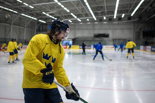 Linus Johansson of Sweden at a practice session
