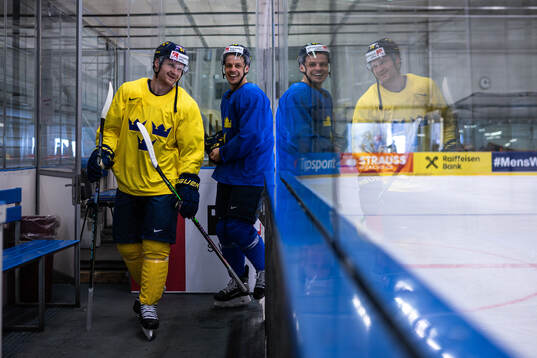 Carl Grundström and Joel Eriksson Ek of Sweden