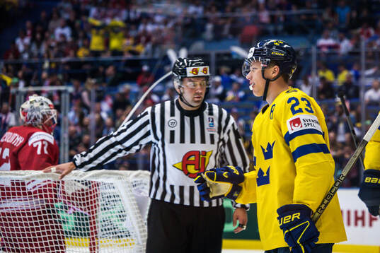 Lucas Raymond of Sweden celebrates