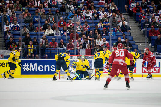 Goaltender Filip Gustavsson of Sweden