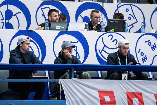 Felix Unger Sörum, Marcus Sörensen and goaltender Jesper
