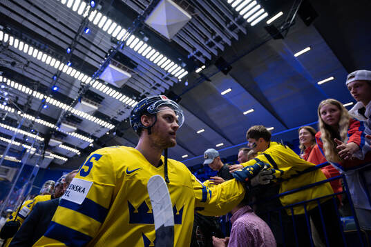 André Burakovsky of Sweden afte the 2024 IIHF Ice Hockey