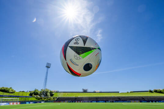 Official match ball at the pitch