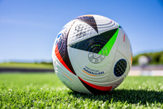 Official match ball at the pitch