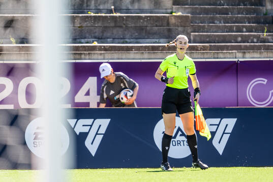Assistant referee Edjena Kapxhiu
