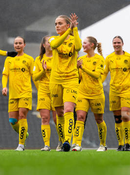 Andrea Karoline Nymo Holmstrøm of Bodø/Glimt celebrates