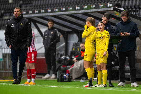 Stian Theting, head coach of Bodø/Glimt, and Mathea Meyer