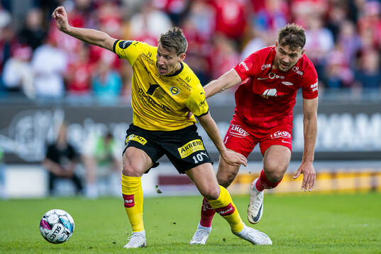 Thomas Lehne Olsen of Lillestrøm and Fredrik Pallesen