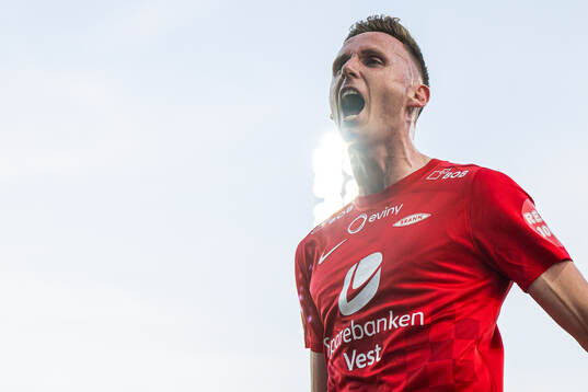 Joachim Soltvedt of Brann celebrates