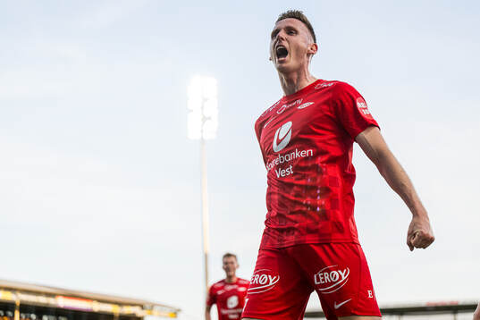 Joachim Soltvedt of Brann celebrates