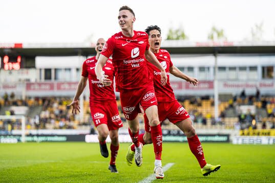 Joachim Soltvedt of Brann celebrates