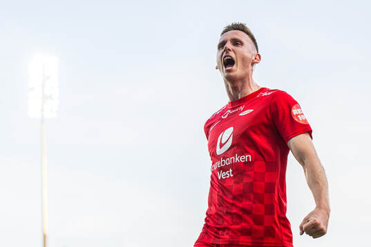 Joachim Soltvedt of Brann celebrates