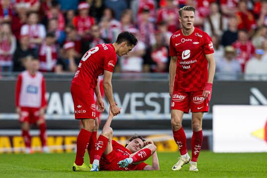Ulrik Mathisen of Brann with an injury