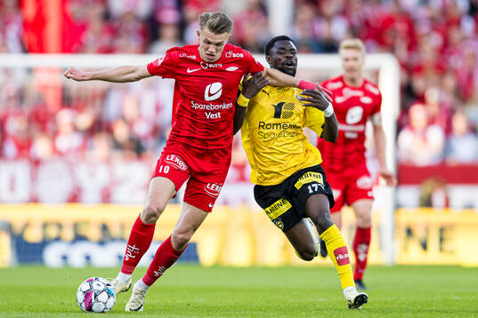 Emil Kornvig of Brann and Eric Bugale Kitolano of