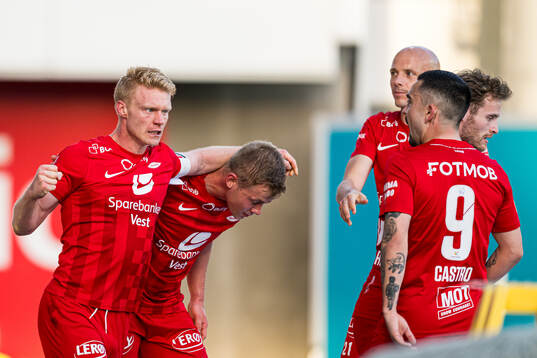 Sivert Heltne Nilsen of Brann celebrates