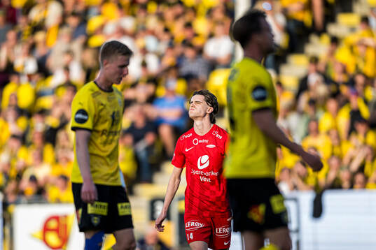 Ulrik Mathisen of Brann looks dejected