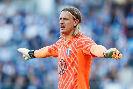 Malmö FFs målvakt Johan Dahlin