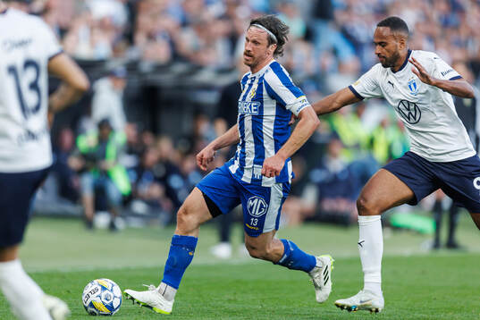 IFK Göteborgs Gustav Svensson och Malmö FFs Isaac Kiese