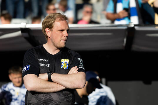 IFK Göteborgs målvaktstränare Johan Wahlund innan