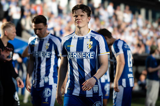 IFK Göteborgs Kolbeinn Thordarson innan fotbollsmatchen i