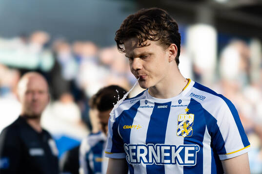 IFK Göteborgs Kolbeinn Thordarson innan fotbollsmatchen i