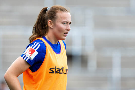 IFK Norrköpings Sara Kanutte Fornes på uppvärmningen